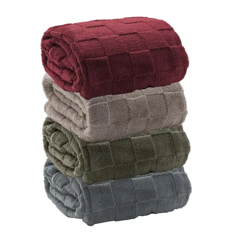 Actieprijs Plaid juniper 120x160 cm colori assortiti