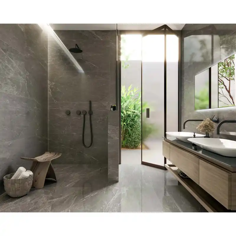 Piastrella in gres porcellanato Merano Gris smaltato lucido 60x120 cm 1,44 m² Exclusieve Aanbieding