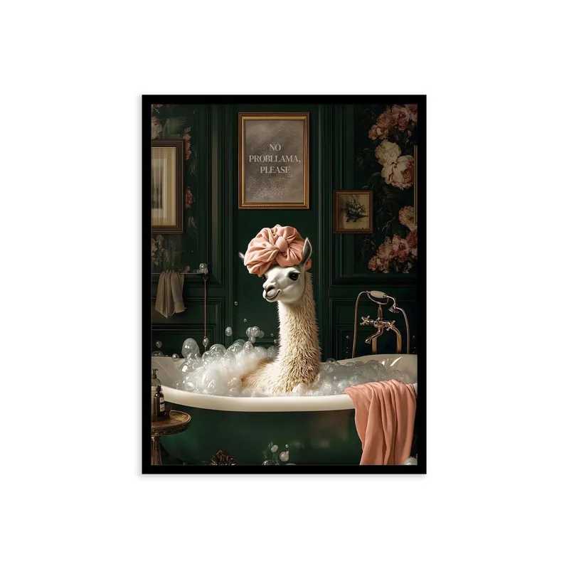 Dagaanbieding Stampa incorniciata 30x40 cm llama