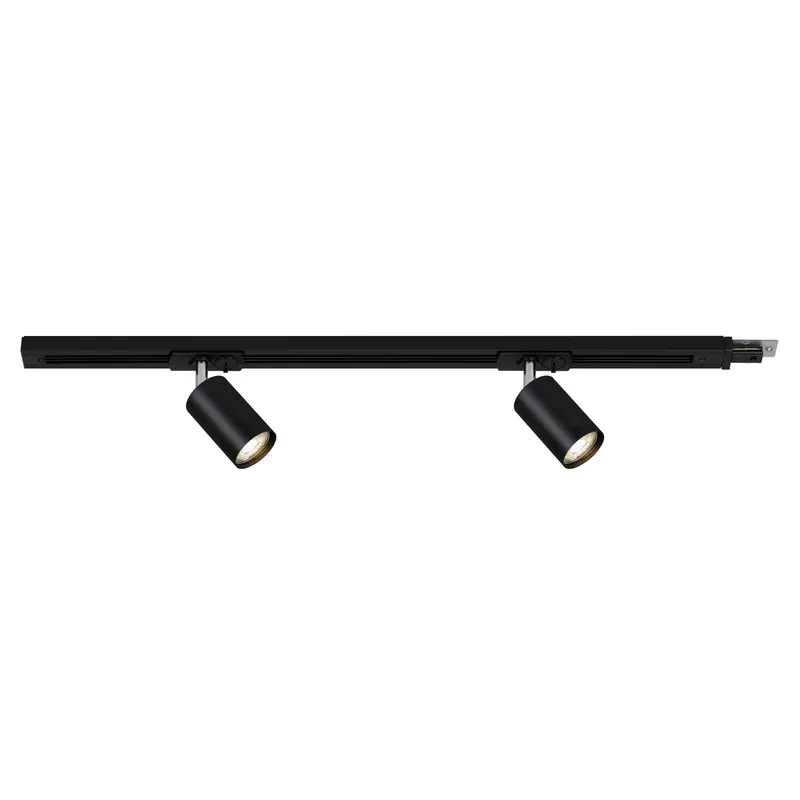 Faretto 2 luci Extension Set sistema a binario 230V 0,75m Nero Goedkoop
