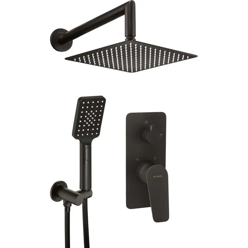 Direct Verzonden Set doccia incasso Idrostile anticalcare 300x300 mm nero
