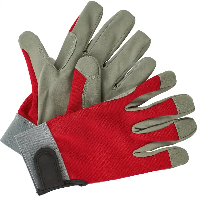 Guanti da lavoro da giardino LUX-TOOLS rosso grigio tg 8 Favoriet