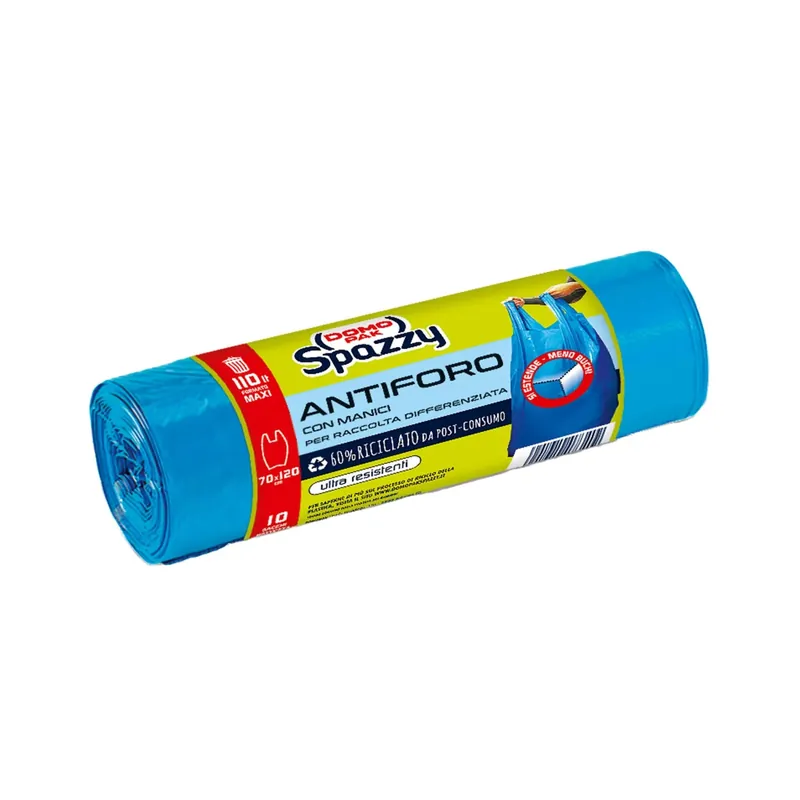 Sacchi spazzatura antiforo Domopak Spazzy 110 l blu 10 pz Direct Verzonden