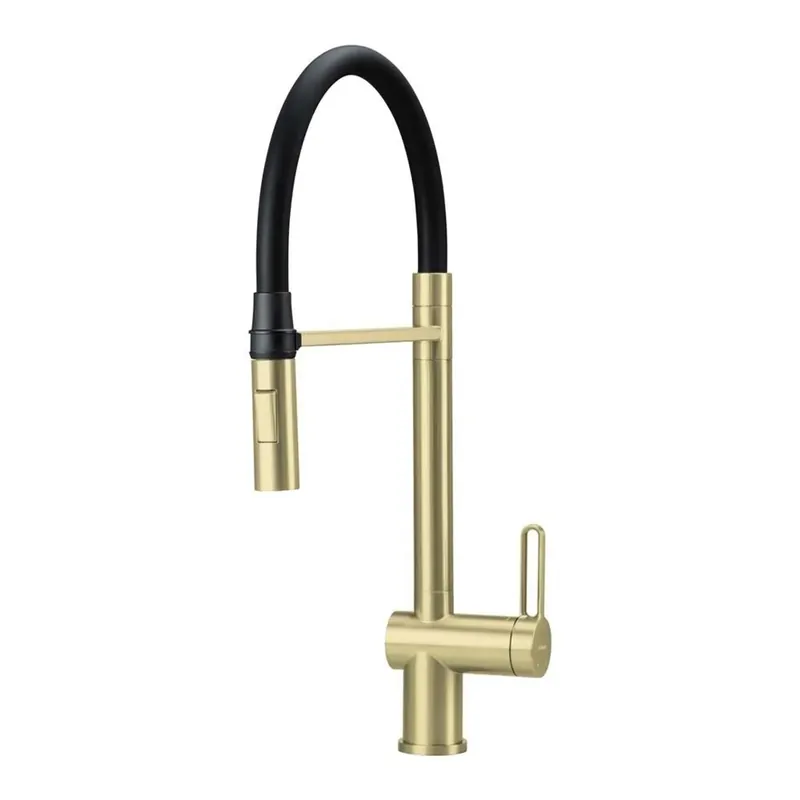Rubinetto da cucina bocca elastica 2 getti Idrostile magnetico oro spazzolato Uitverkoop