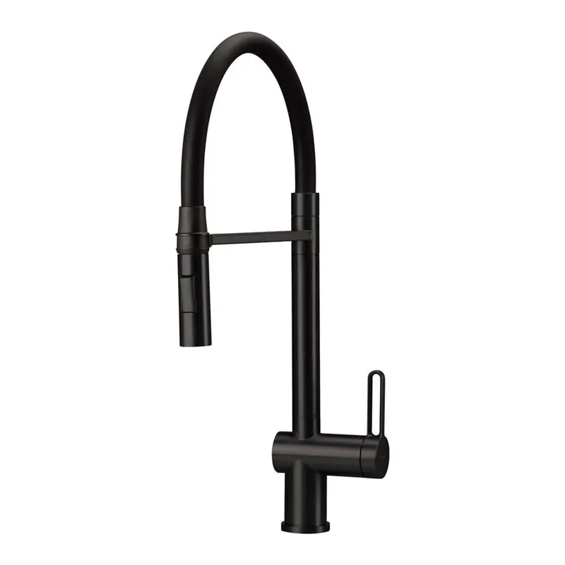 Rubinetto da cucina bocca elastica 2 getti Idrostile magnetico nero Lage Kosten