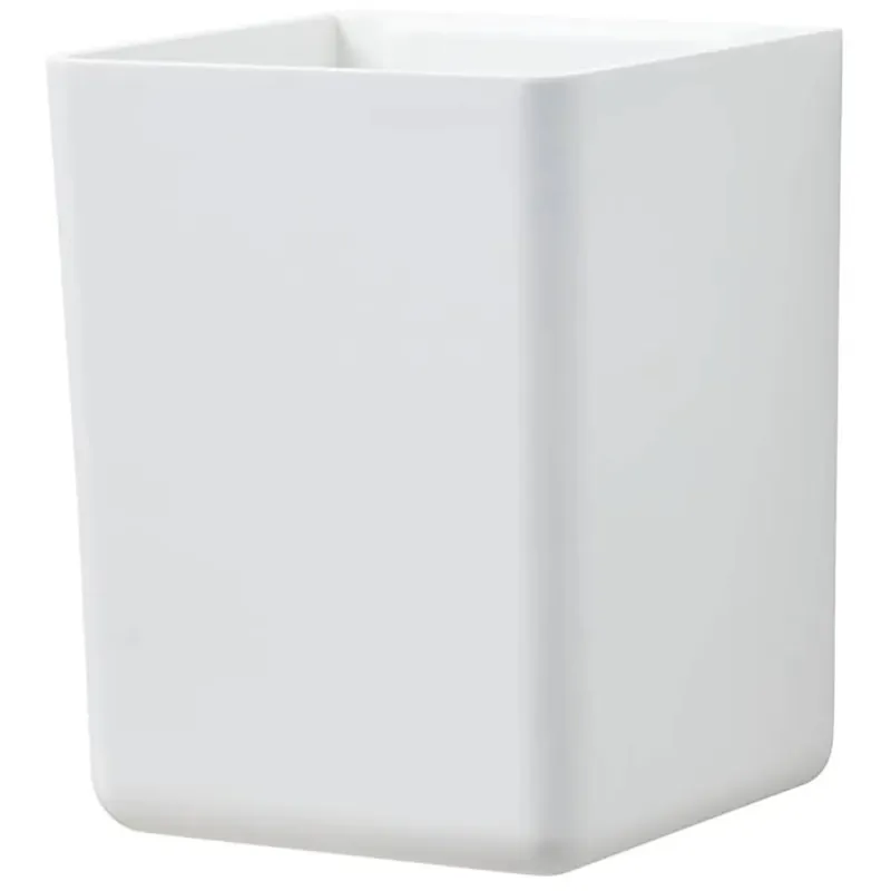 Scatola portaoggetti in plastica e bambù Baboo bianco Dagaanbieding