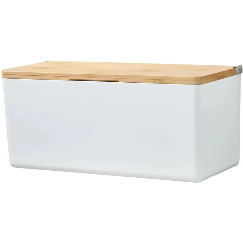 Scatola portaoggetti Baboo con coperchio 24,2x11x10 cm bianco Express Levering