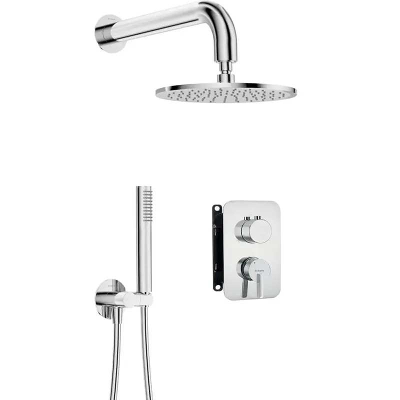 Set doccia incasso Idrostile Limonar con box e soffione 42 mm cromo lucido Fabrieksprijs