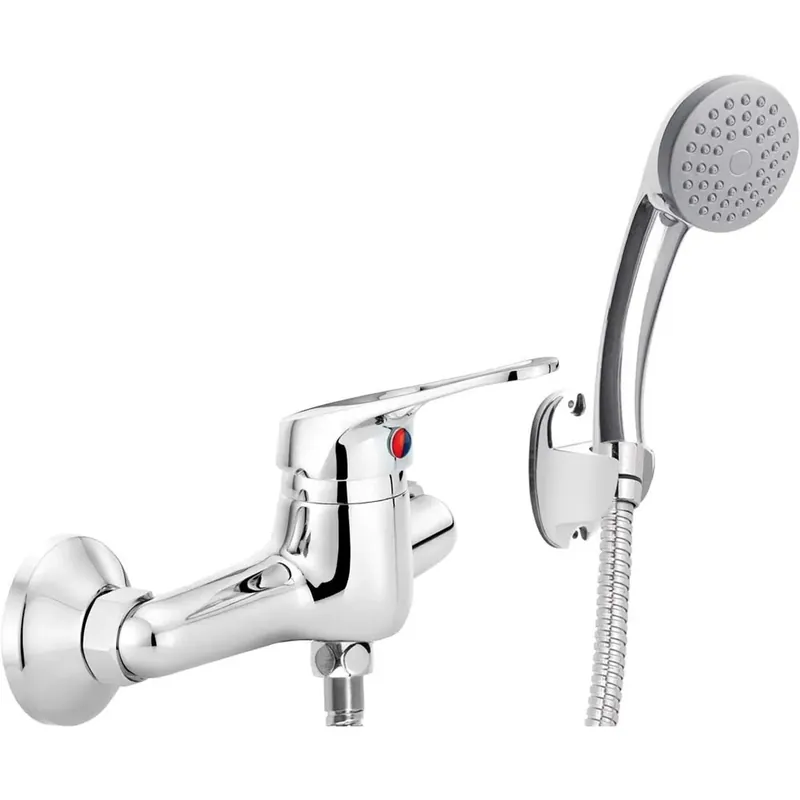 Miscelatore doccia a parete Idrostile Lobo con set cromo Gratis Retour