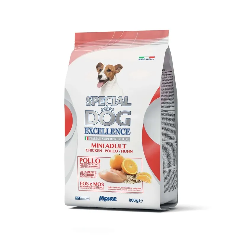 Crocchette per cani Special Monge Dog Excellence Adult Mini al pollo 800 g Actieprijs