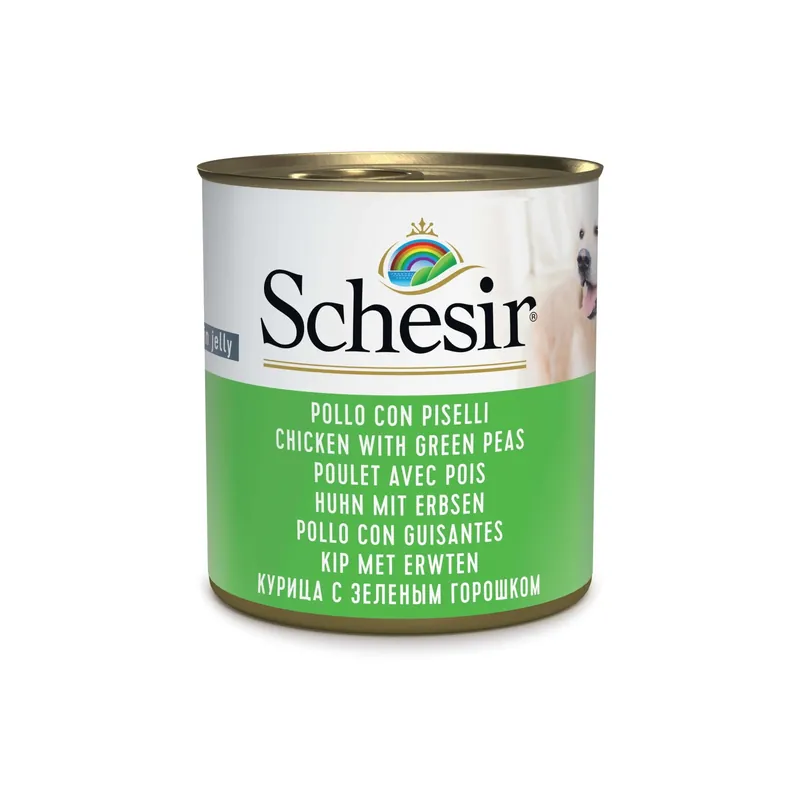 Cibo umido per cani Schesir Pollo con piselli lattina 285 g Favoriet