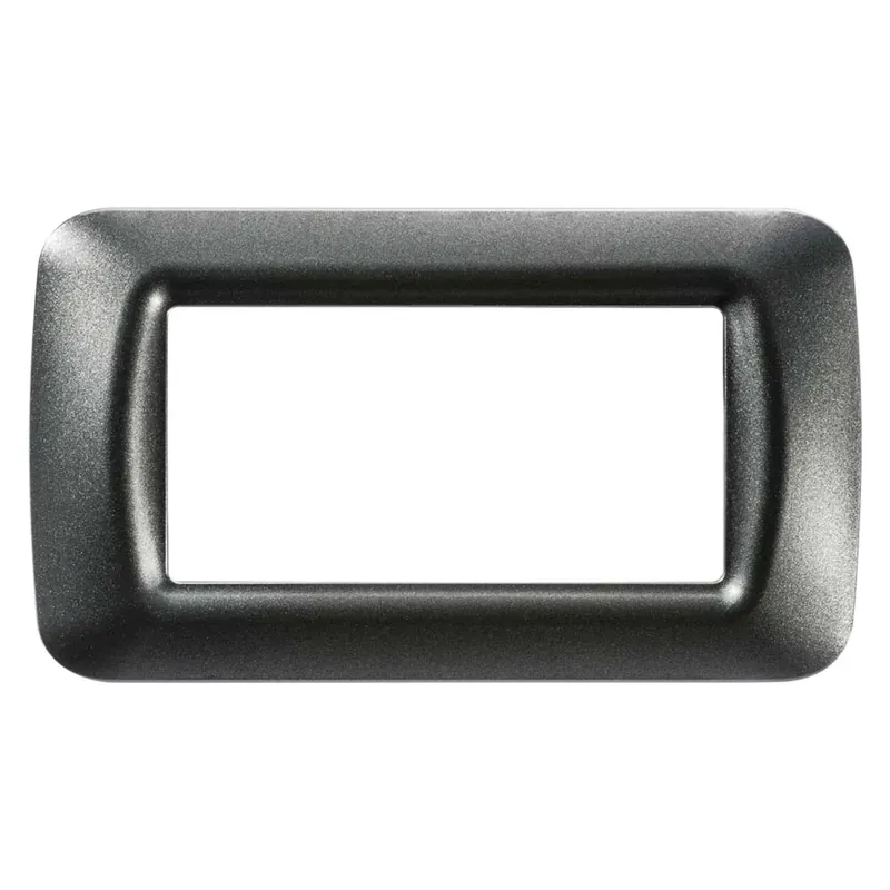Placca 4 moduli Gewiss Top System in tecnopolimero ardesia metallizzato Bestseller
