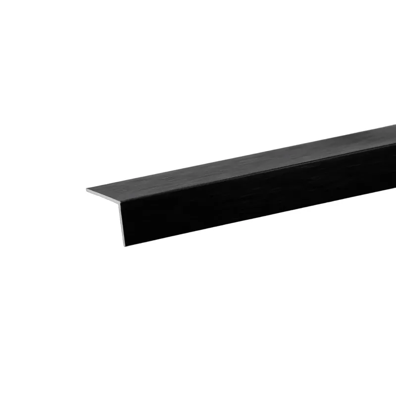 Profilo angolare 1 m 30x30 mm alluminio spazzolato nero Express Levering