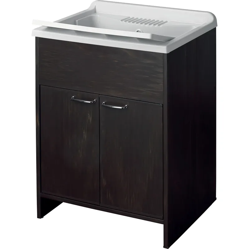 Fabrieksprijs Lavatoio Pratiko in pvc a due ante effetto wenge 60 cm x 50 cm