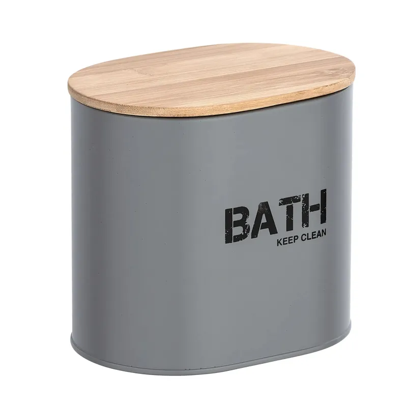 Contenitore bagno Wenko Gara grigio con coperchio Speciale Aanbieding
