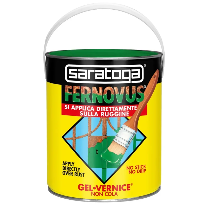 Smalto antiruggine in gel Saratoga Fernovus micaceo 2,5 l nero Must-Have