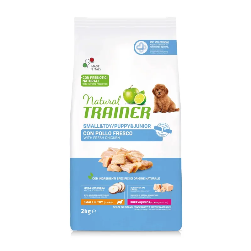 Beste Prijs Cibo secco per cani Natural Trainer small&toy puppy&junior pollo fresco