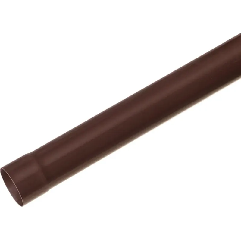 Seizoensaanbieding Tubo pluviale in PVC marrone Ø 63 mm - 1 m