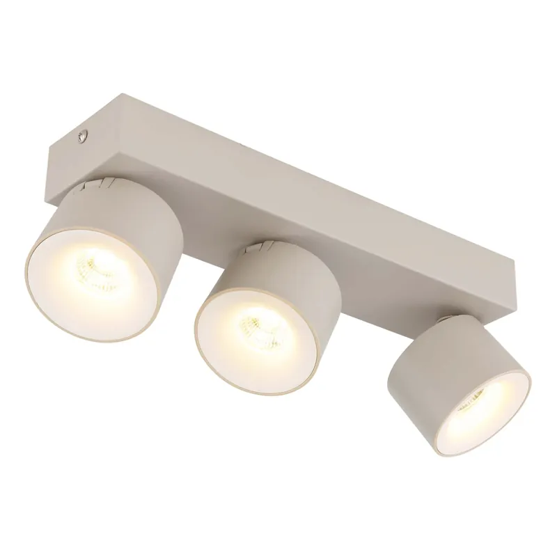 Uitverkoop Faretto LED 3 luci Globo Rae 330x72 mm sabbia satinato