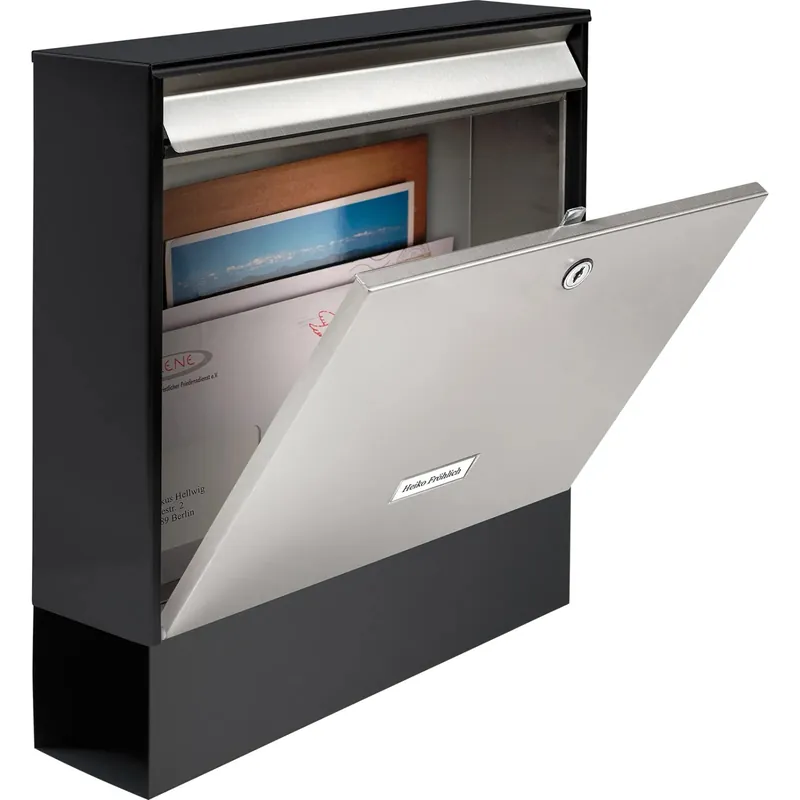 Koopje Cassetta postale Burg Wächter Black & Steel set Oxford 68770 B+S