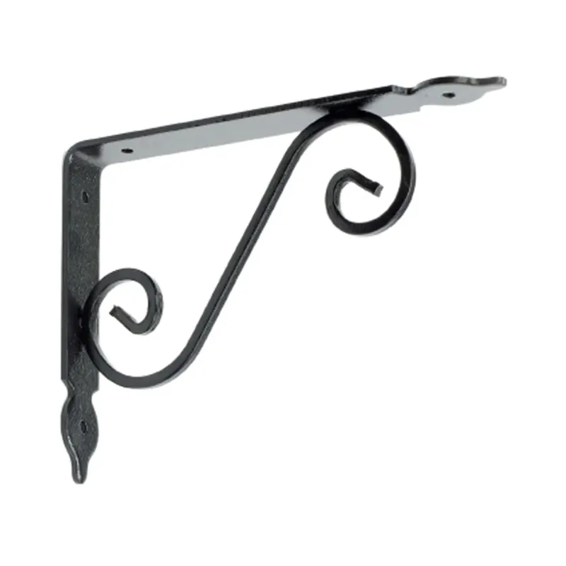 Reggimensola in ferro battuto pesante nero martellato 250 x 200 x 30 mm Dagaanbieding