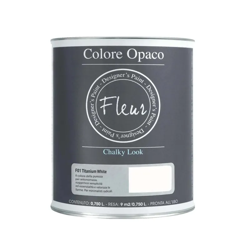 Uitverkoop Vernice Fleur chalky f01 Titanium White 0,75 l