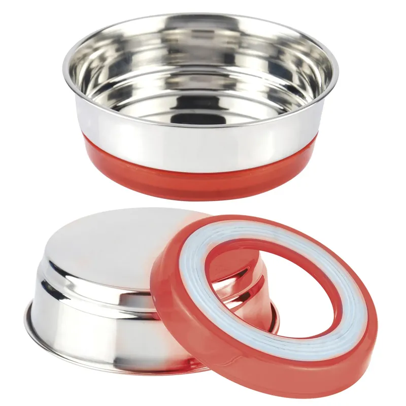 Hoge Kwaliteit Ciotola per cane in acciaio Fluo rosso 820 ml