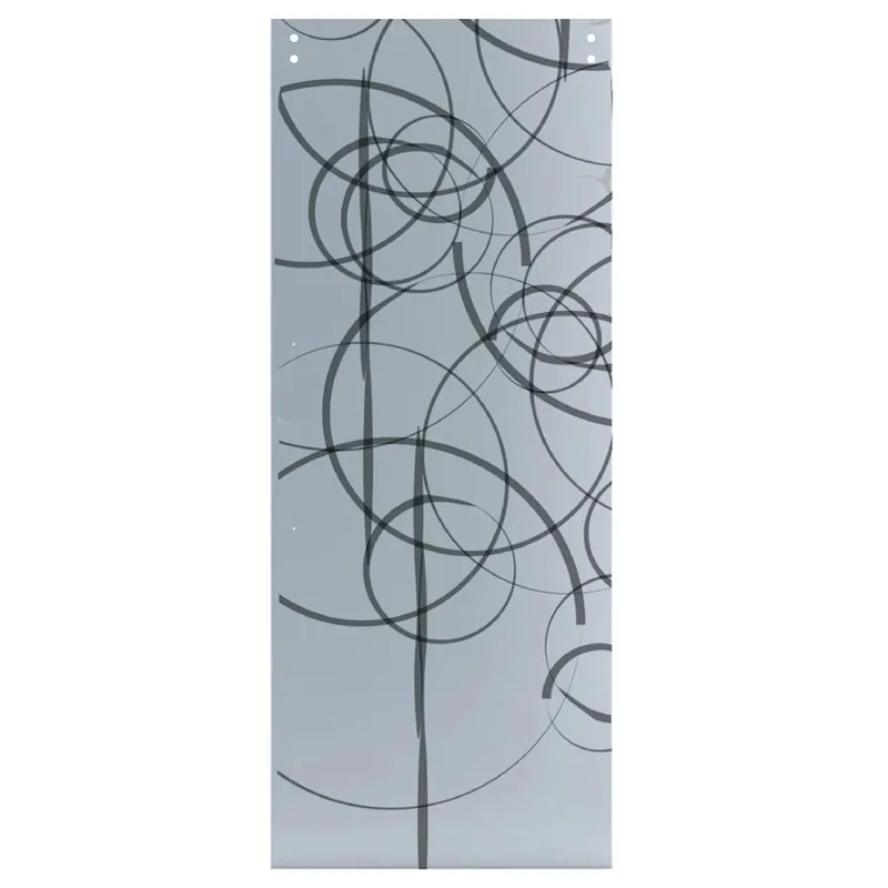 Porta scorrevole esterno muro in cristallo disegno Rio 86x215 cm Fabrieksprijs