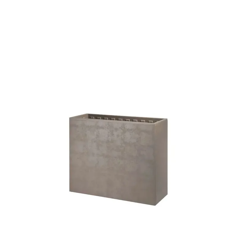 Vaso Swingmood in plastica con ruote 70 cm beige scuro Betaalbaar