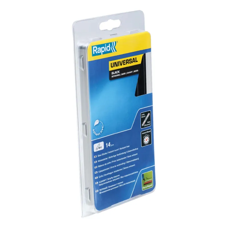 Superprijs Stick di Colla Rapid Universale da 12 mm Nero