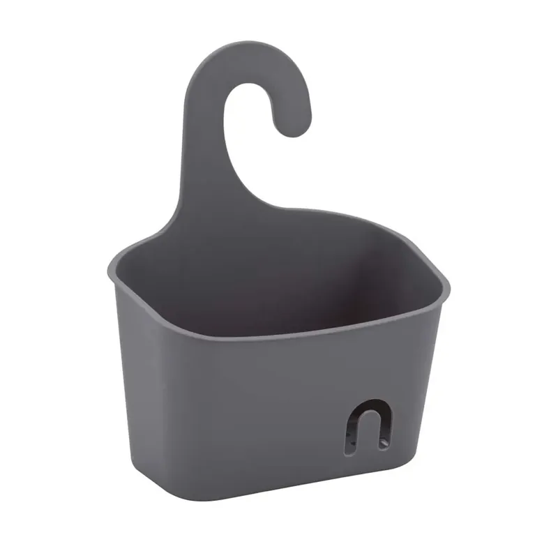 Cesto portaoggetti in plastica appeso 20x9x25 cm grigio Laatste Versie