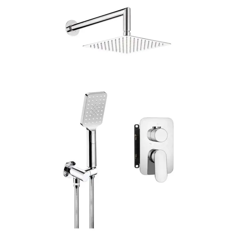 Must-Have Set doccia incasso Idrostile Batabanó con box 250x250 mm cromo