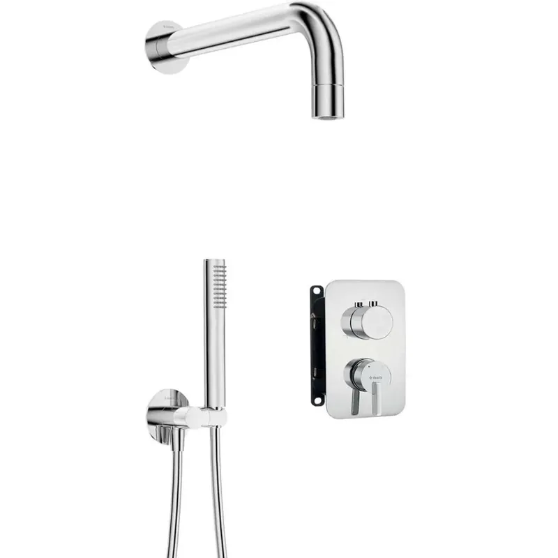 Flitsaanbieding Set doccia incasso Idrostile Limonar con box e soffione orientabile 42 mm cromo