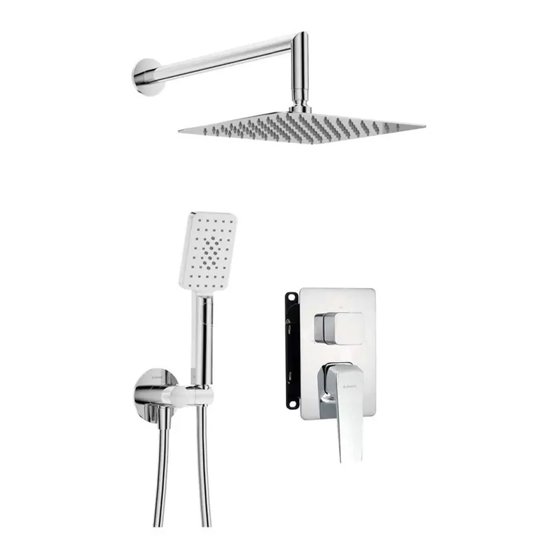 Premium Set doccia incasso Idrostile con box 250x250 mm cromo