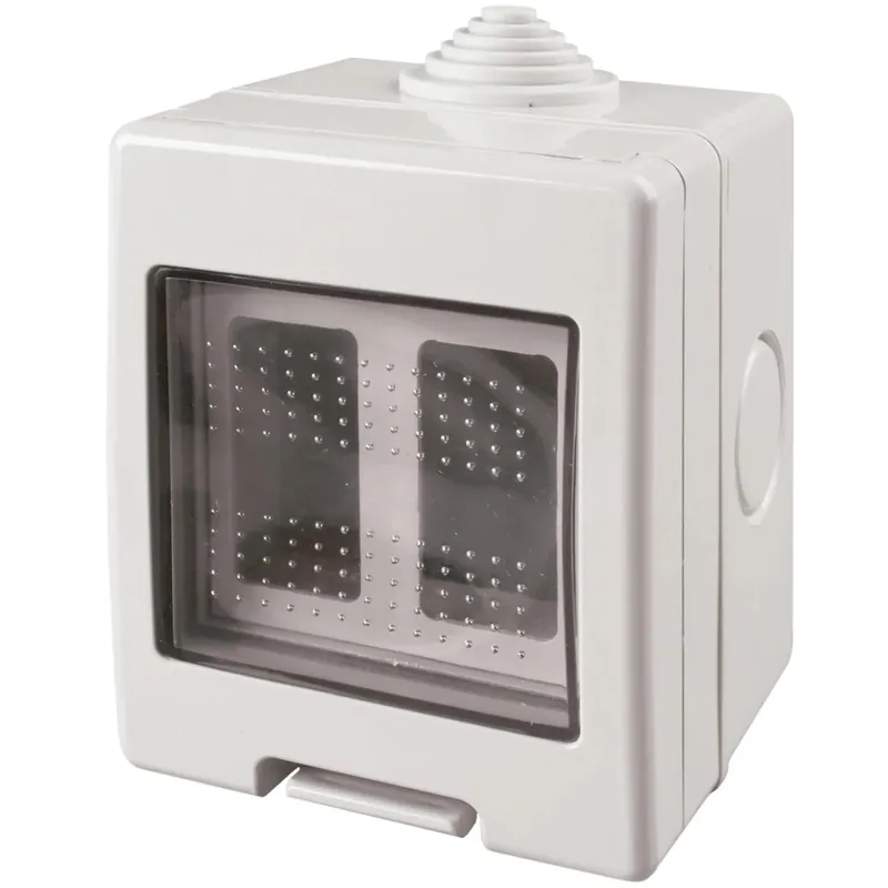 Contenitore da parete a 2 fori serie "Basic" IP55 grigio Voordeelprijs