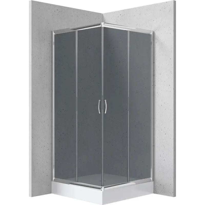 Bestel Nu Box doccia quadrato con piatto Idrostile Juraguá 80x80 cm nero