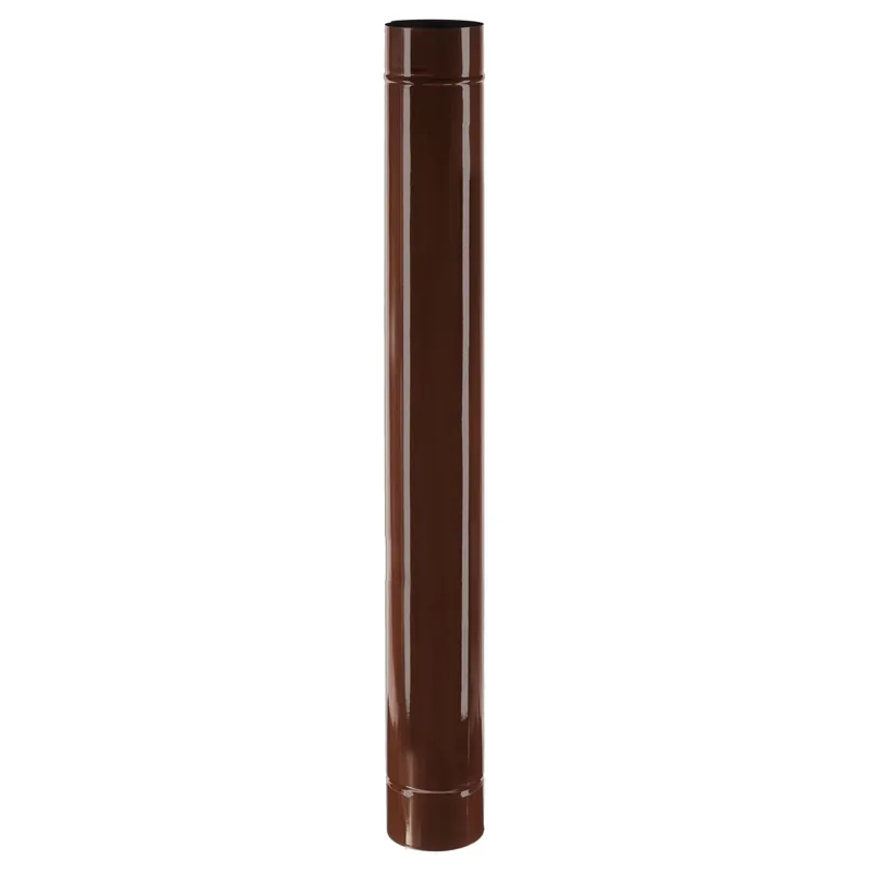 Snelle Levering Tubo smaltato lineare porcellanato marrone L 100 cm Ø 12 cm
