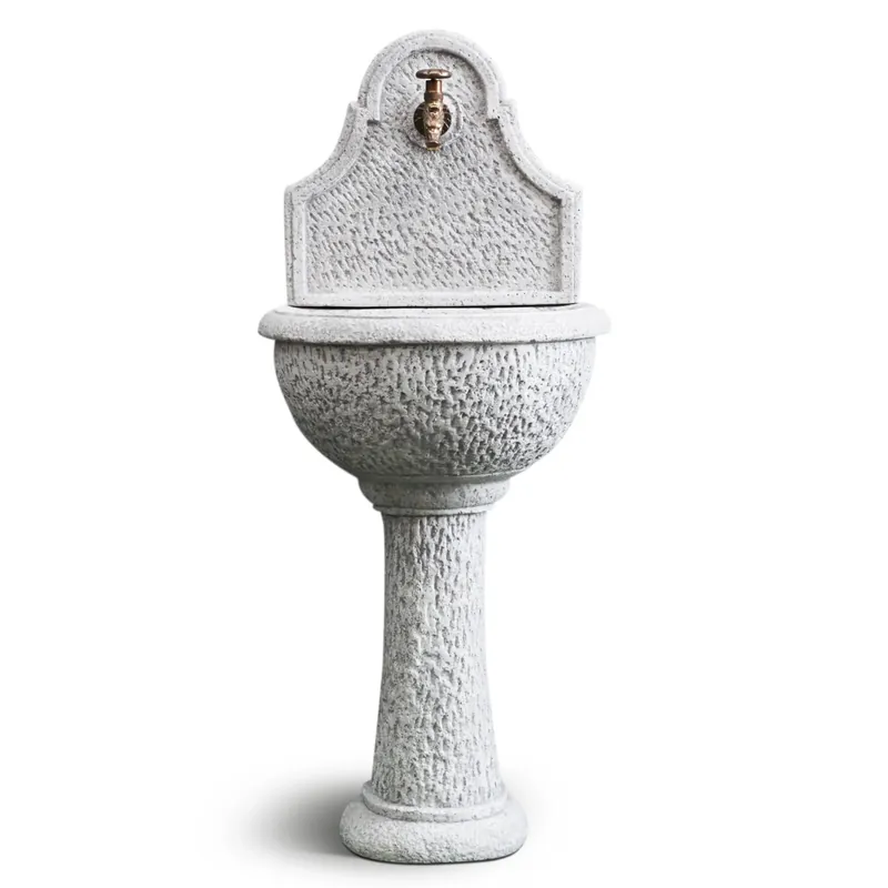 Korting Fontana da giardino Reno in cemento grigio H 125cm