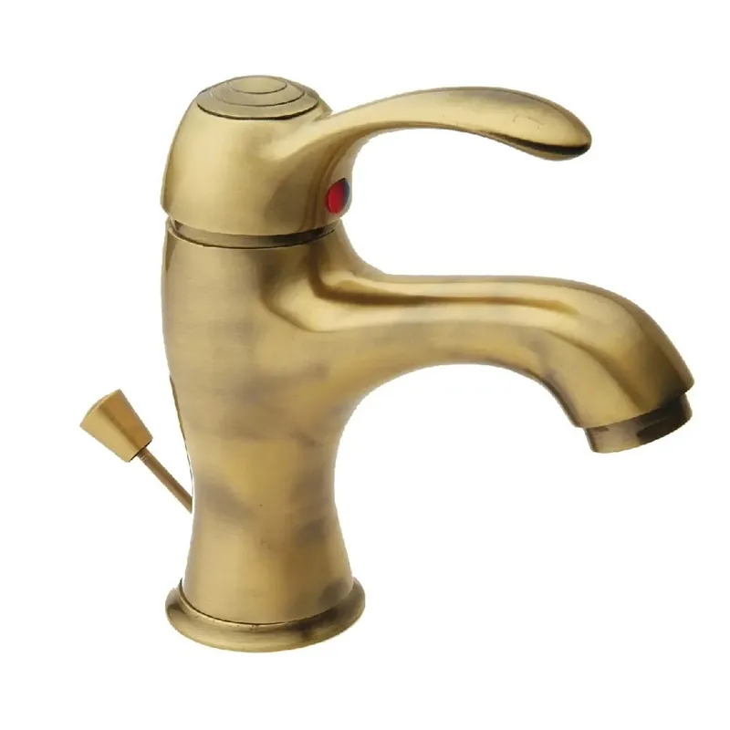 Gereduceerde Prijs Rubinetto per lavabo Distri vecchio ottone