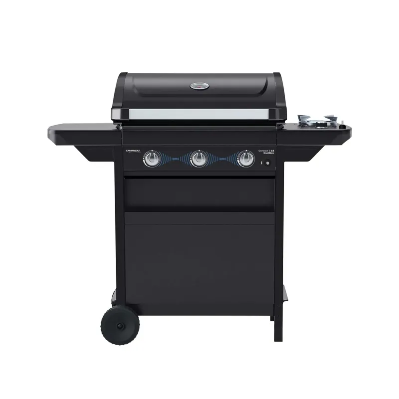 Barbecue a gas Campingaz Compact 3 LS DG 3 bruciatori 9,6 kW nero opaco Betrouwbaar