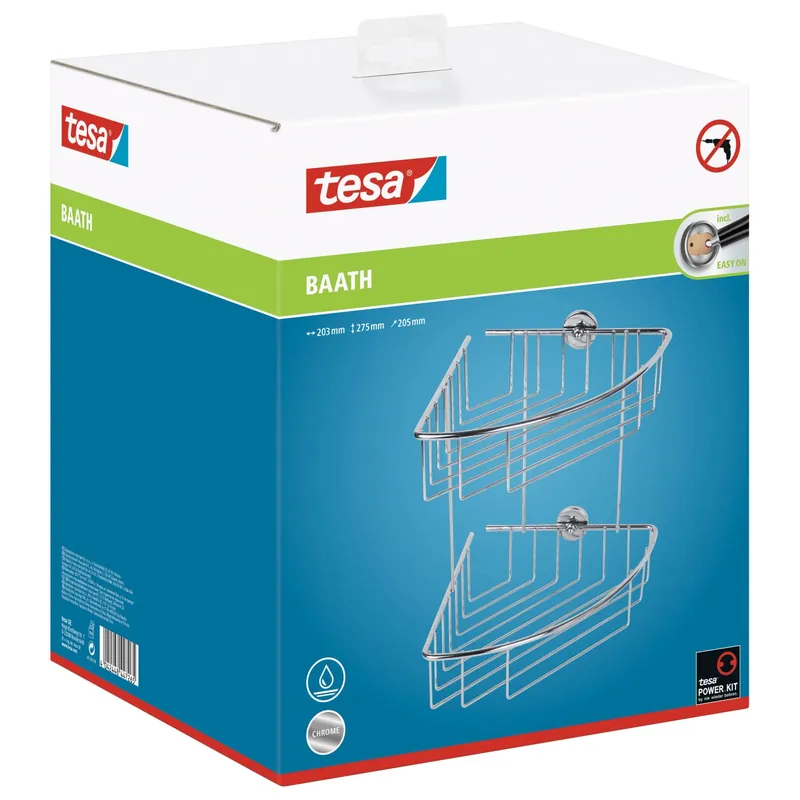 Alleen Vandaag Cesta portaoggetti doccia doppia mensola angolare Tesa Baath