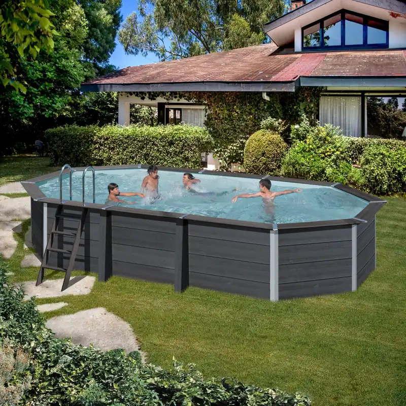 Gre piscina in composite ovale 664 cm x 386 cm x 124 cm Veilige Betaling