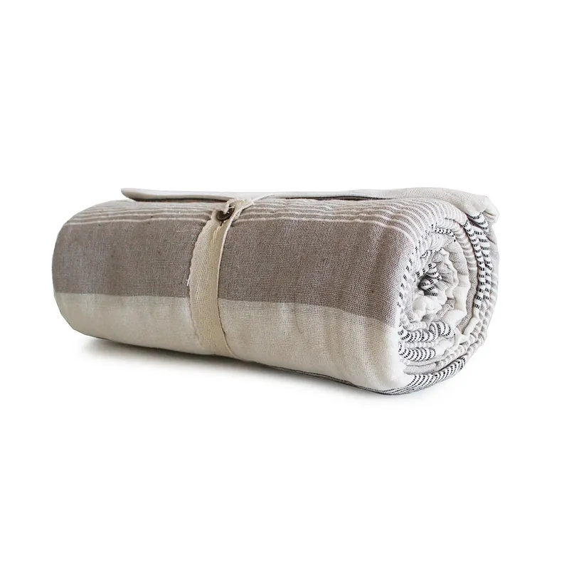 Copritutto rigato colore tortora 170x250 cm Exclusieve Aanbieding