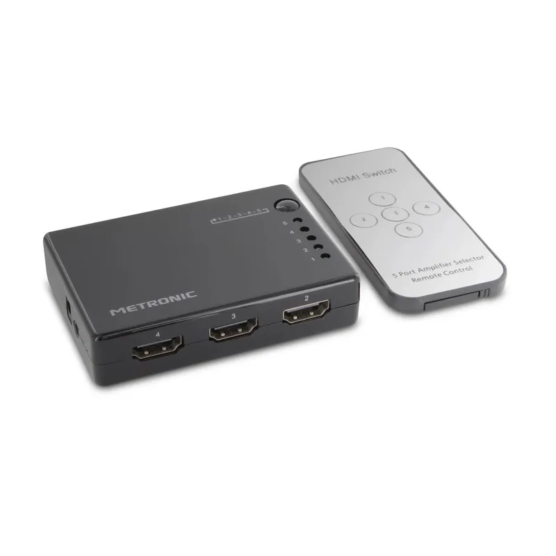 Commutatore HDMI 5 ingressi 1 uscita telecomado Favoriet