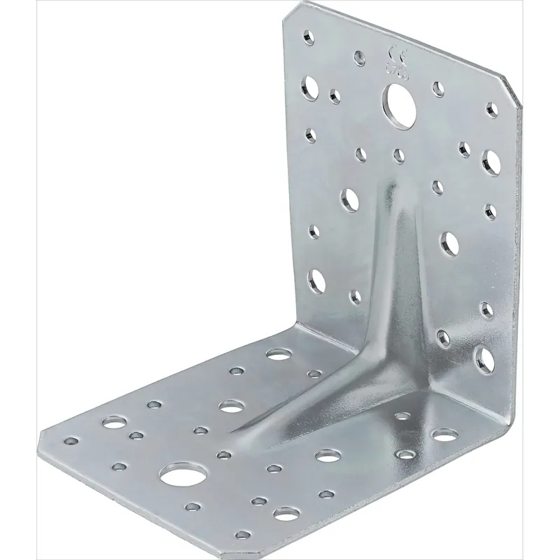 Staffa angolare con nervatura di rinforzo acciaio zincato 105x105x90 mm Beste Prijs