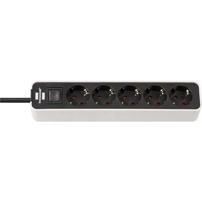 Actieprijs Presa multipla Brennenstuhl Ecolor a 5 vie con interruttore 1,5 m nero-bianco
