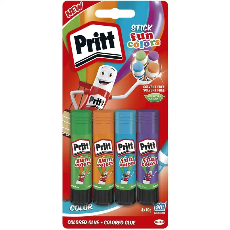 Gratis Retour Colla stick PRITT Fun Colors 10 g 4 pz