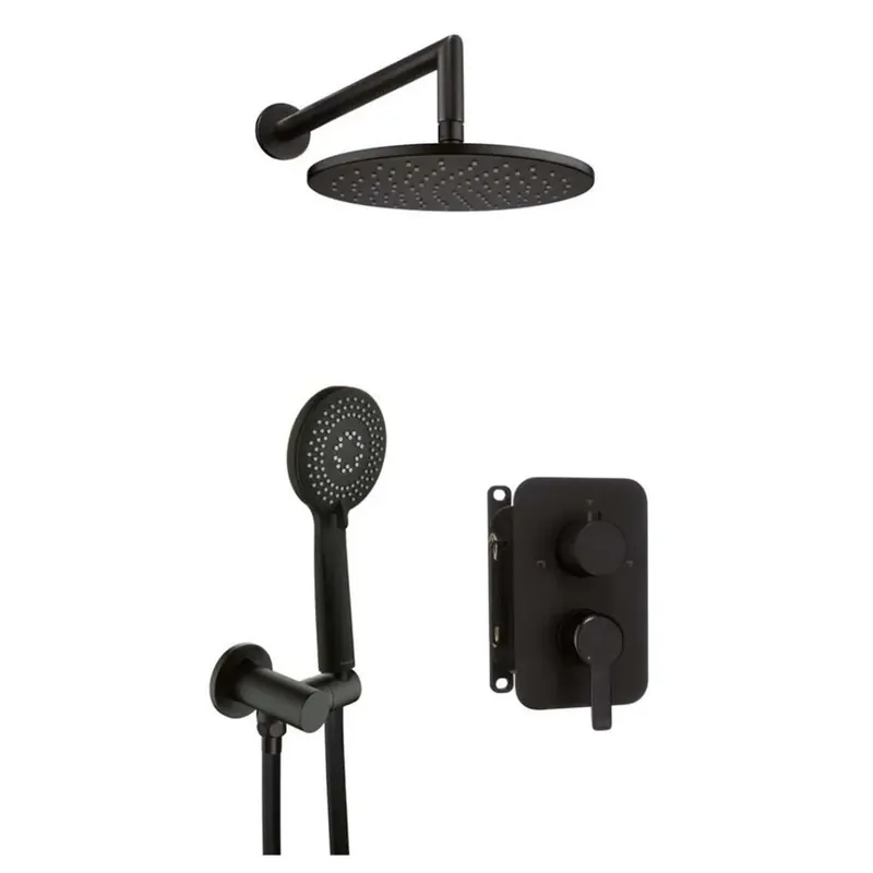 Bestseller Set doccia incasso Idrostile Rodas con box 250 mm nero