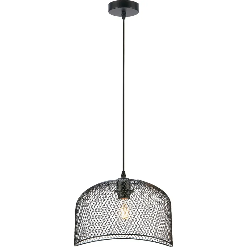 Sospensione in metallo nera 30 x 120 cm Weekendaanbieding