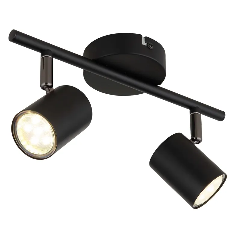 Tijdelijk Beschikbaar Faretto 2 luci Globo Walters 284x90 mm nero satinato